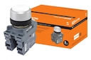 Кнопка MP1-20W в сборе d22мм 1з+1р белая TDM